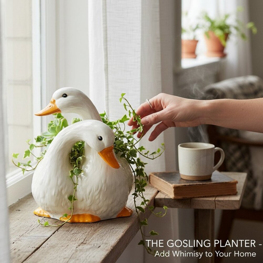 Quirky Companions: The Delightful Duckling Couple Decor for Countryside Charm